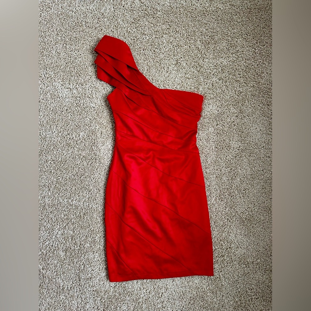 Lipsy Vibrant Red One-Shoulder Dress